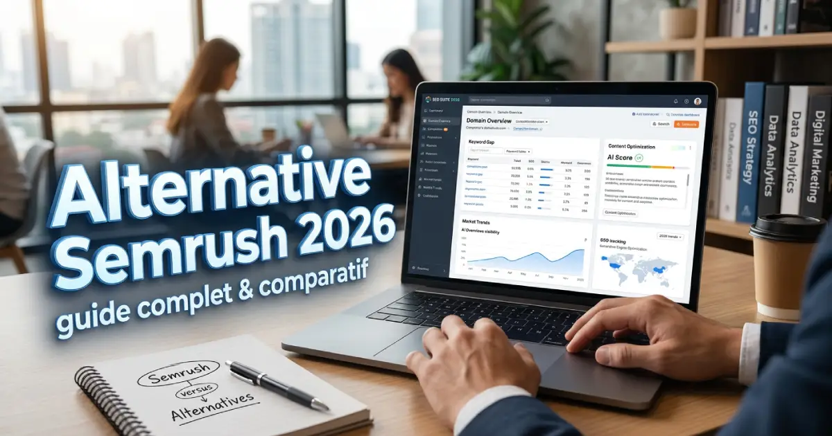 Alternative Semrush 2026 : 12 outils SEO testés, comparatif prix, cas d’usage et outils français