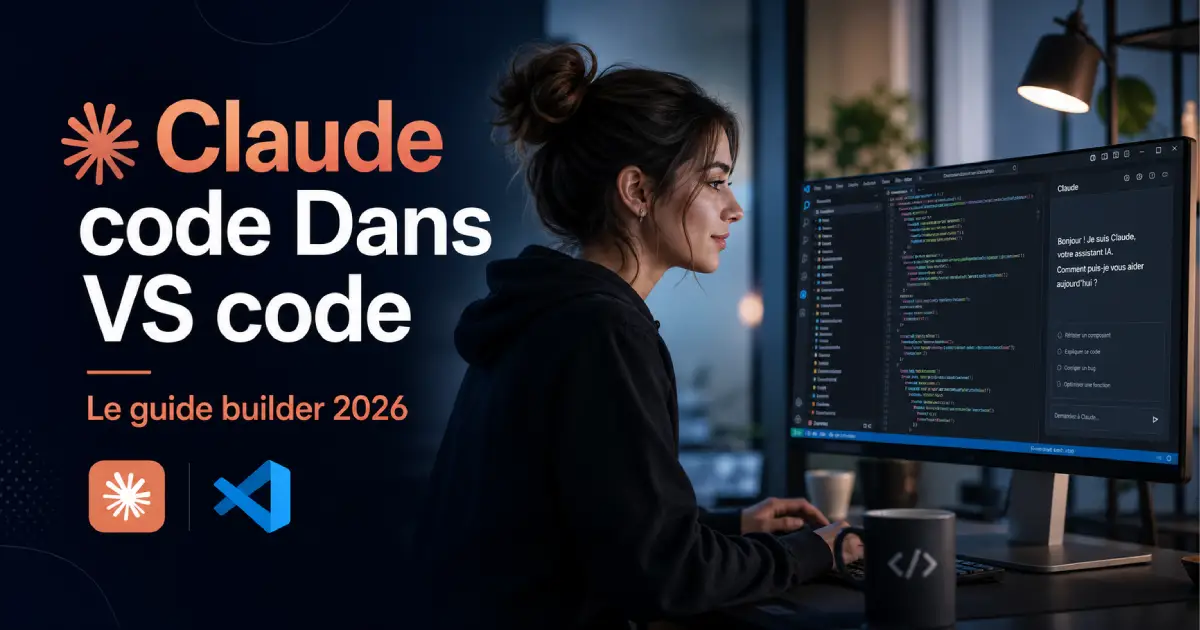 Claude Code dans VS Code en 2026 : extension officielle Anthropic, CLI terminal, MCP servers et workflow combiné pour un builder Next.js